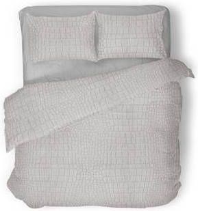 Elegance Dekbedovertrek Micro Mink Crocodile silver grey