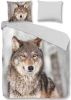 Inventum Good Morning dekbedovertrek Wolf multikleur 200x200/220 cm Leen Bakker online kopen