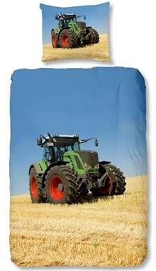 Good Morning kinderdekbedovertrek Tractor blauw 140x200/220 cm Leen Bakker