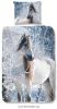 Good Morning kinderdekbedovertrek Flanel White Horse multikleur 140x200 cm Leen Bakker online kopen