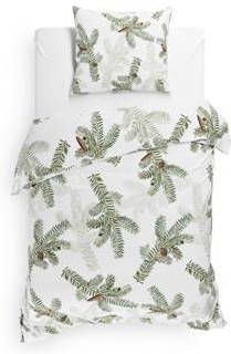 Heckett & Lane Flanel Dekbedovertrek Bial Timid Wit Lits jumeaux Xl 260x200/220 Cm