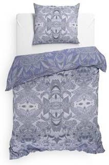 Heckett & Lane Flanel Dekbedovertrek Bles Frost Blauw Lits jumeaux Xl 260x200/220 Cm