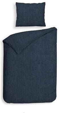 Heckett & Lane Flanel Dekbedovertrek Franela Blauw Horizon Lits jumeaux Xl 260x200/220 Cm