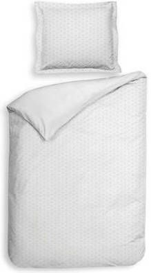 Heckett & Lane Punto Dekbedovertrek 1 persoons(140x200/220 Cm + 1 Sloop) Katoen Satijn White