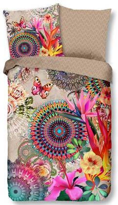 hip Tweezijdig te gebruiken overtrekset Maelli met mandala's en exotische bloemen