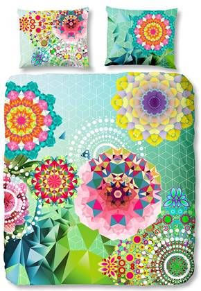 Hip dekbedovertrek Saquira blauw 200x200/220 cm Leen Bakker