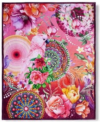 hip Plaid Nevine met mandala's en bloemen