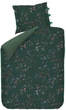 Pip Studio Kawai Flower Dekbedovertrek 140 x 200/220 cm Donkergroen