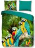 Pure dekbedovertrek Parrots multikleur 240x220 cm Leen Bakker online kopen
