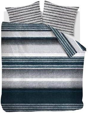 Rivièra Maison Mohair Dekbedovertrek Lits jumeaux(240x200/220 Cm + 2 Slopen) Katoen Blauw