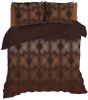 Romanette Avoriaz Flanel Dekbedovertrek 2 persoons(200x200/220 Cm + 2 Slopen) Flanel Terra/bruin online kopen