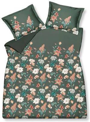 Vandyck Dekbedovertrek FINE LEAVES Earth Green 140x220 cm