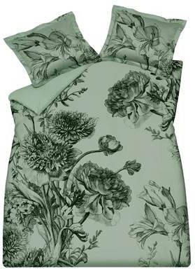 Vandyck Night Bloom Dekbedovertrek 140 x 200/220 cm Smoke green