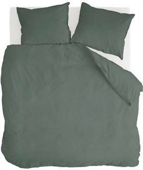 Walra Vintage Cotton Dekbedovertrek Lits-jumeaux (240x200/220 Cm + 2 Slopen) Katoen Donker Groen