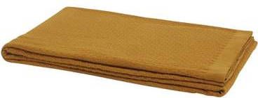 Yumeko deken katoen basket weave ochre yellow 160x250