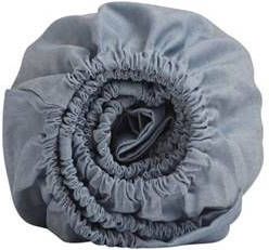 Yumeko hoeslaken katoen tencel™ blue chambray 180x200x30