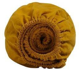 Yumeko hoeslaken velvet flanel indian yellow 140x200x30