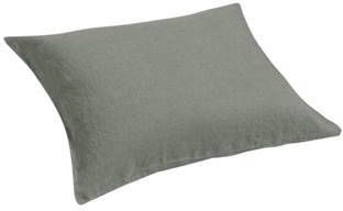 Yumeko kussensloop gewassen linnen stone green 60x70