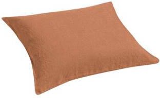 Yumeko kussensloop gewassen linnen terracotta 50x60