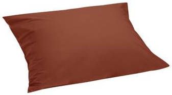 Yumeko kussensloop percal rusty red 50x60
