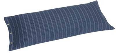 Yumeko kussensloop velvet flanel denim blue stripe 40x80