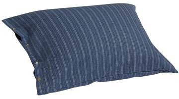 Yumeko kussensloop velvet flanel denim blue stripe 50x60