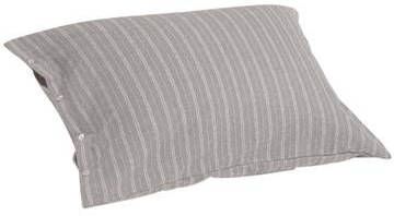 Yumeko kussensloop velvet flanel stone brown stripe 50x60