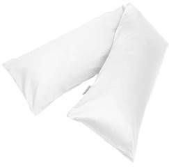 Yumeko kussensloop zijslaper katoen satijn pure white 37x160