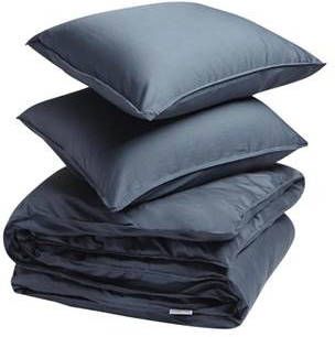 Yumeko overtrekset gewassen katoen satijn blue 200x220 + 2/60x70