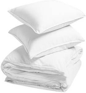 Yumeko overtrekset gewassen katoen satijn white 240x220 + 2/60x70