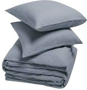 Yumeko overtrekset gewassen linnen dusk blue 260x220 + 2/60x70