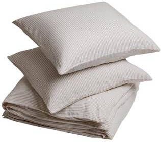 Yumeko overtrekset gewassen linnen natural stripe 260x220 + 2/60x70