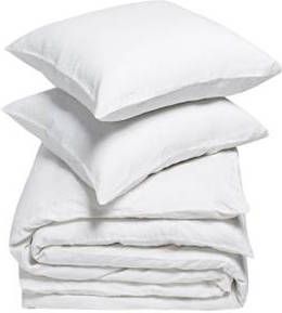 Yumeko overtrekset gewassen linnen pure white 260x220 + 2/60x70