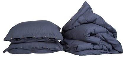 Yumeko Jersey Dekbedovertrek 240 x 220 cm + 2 Slopen 60 x 70 cm Indigoblauw