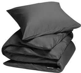 Yumeko overtrekset katoen satijn dark anthracite 140x220 + 1/60x70