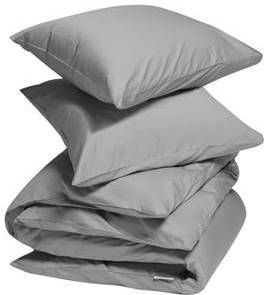 Yumeko overtrekset katoen satijn stone grey 240x220 + 2/60x70