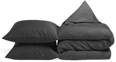 Yumeko overtrekset percal dark grey 200x220 + 2/60x70