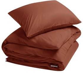 Yumeko overtrekset percal rusty red 140x220 + 1/60x70