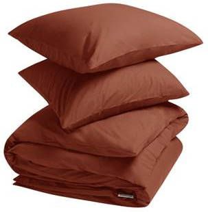 Yumeko overtrekset percal rusty red 240x220 + 2/60x70