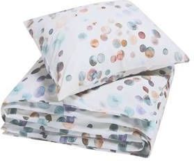 Yumeko Watercolor Dots dekbedovertrekset van biologisch katoen perkal 300TC inclusief kussenslopen