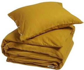 Club Manhattan Yumeko overtrekset velvet flanel indian yellow 140x220 + 1/60x70