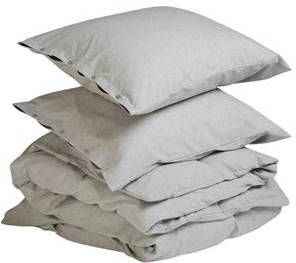 Yumeko overtrekset velvet flanel light grey 200x220 + 2/60x70