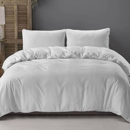 Zensation Dekbedovertrek Ball Fringe Grey 200x200/220