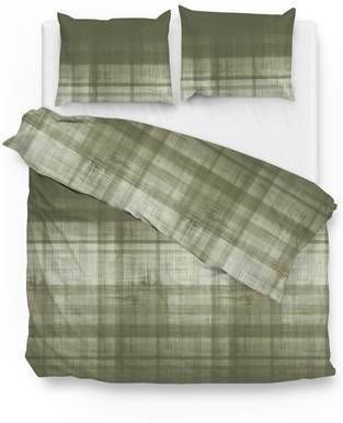 Zo Home Dekbedovertrek Flanel Marley Kalamata Groen 200x200/220cm