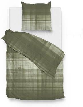 Zo Home Dekbedovertrek Flanel Marley Kalamata Groen 140x200/220cm