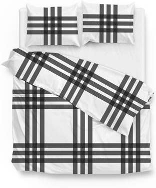 Zo!Home Zo Home Dekbedovertrek Flanel Mendel wit