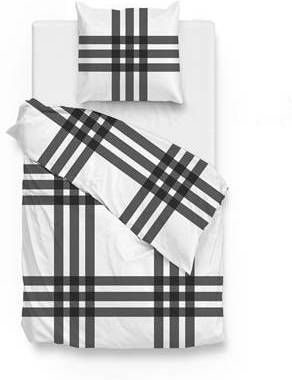 Zo Home Dekbedovertrek Flanel Mendel Wit 140x200/220cm