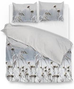 Zo Home Dekbedovertrek Flanel Nashwa Blauw 200x200/220cm