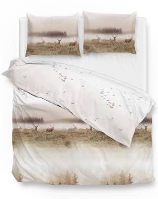 Zo Home Dekbedovertrek Flanel Nizan Naturel 200x200/220cm
