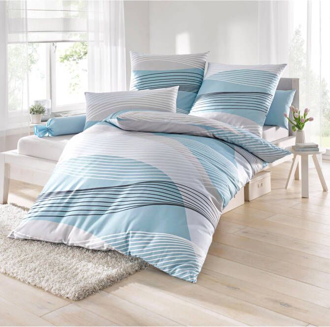 Bedtextiel in mint van Biberna